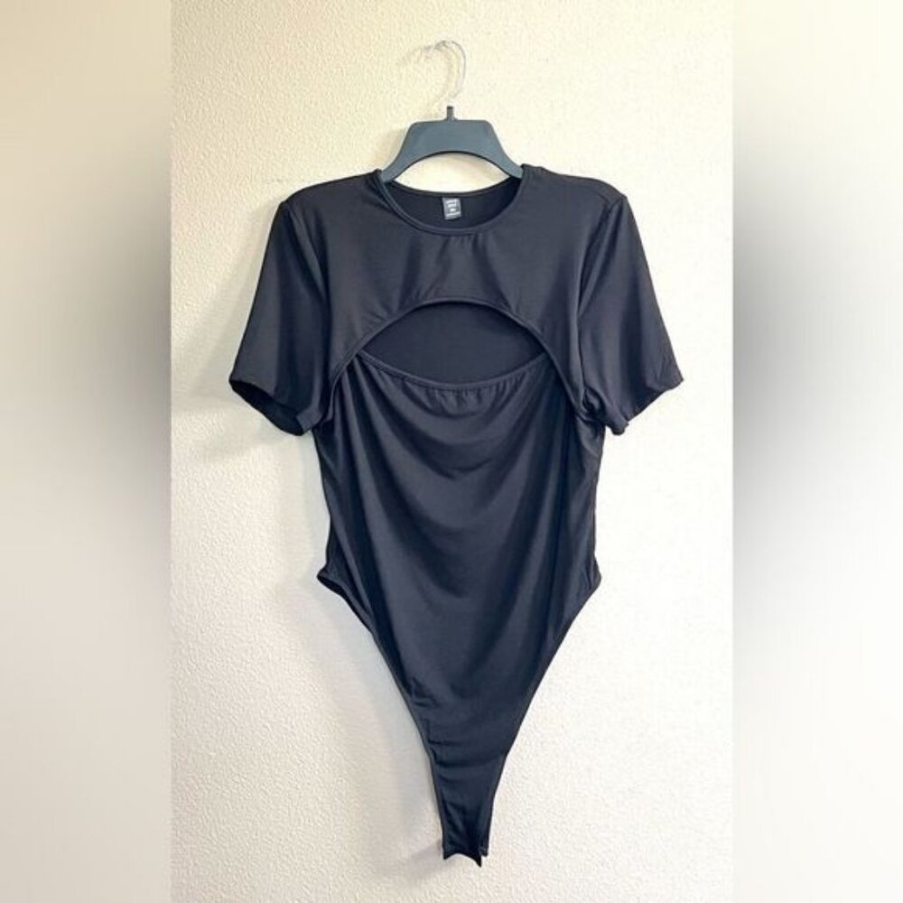 Black Cutout Bodysuit
